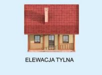 Elewacja projektu ORLEAN 4 dom letniskowy z poddaszem - 3