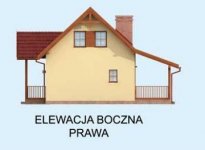 Elewacja projektu ORLEAN 4 dom letniskowy z poddaszem - 4