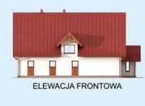 Elewacja projektu S49 Stajnia dla koni - 6 boksów - 1