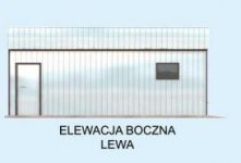 Elewacja projektu GB29 projekt garażu blaszanego jednostanowiskowego - 2