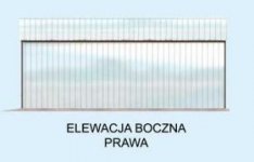 Elewacja projektu GB29 projekt garażu blaszanego jednostanowiskowego - 4