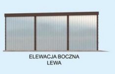 Elewacja projektu GB30 projekt garażu blaszanego jednostanowiskowego - 2