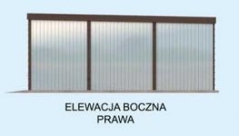 Elewacja projektu GB30 projekt garażu blaszanego jednostanowiskowego - 4