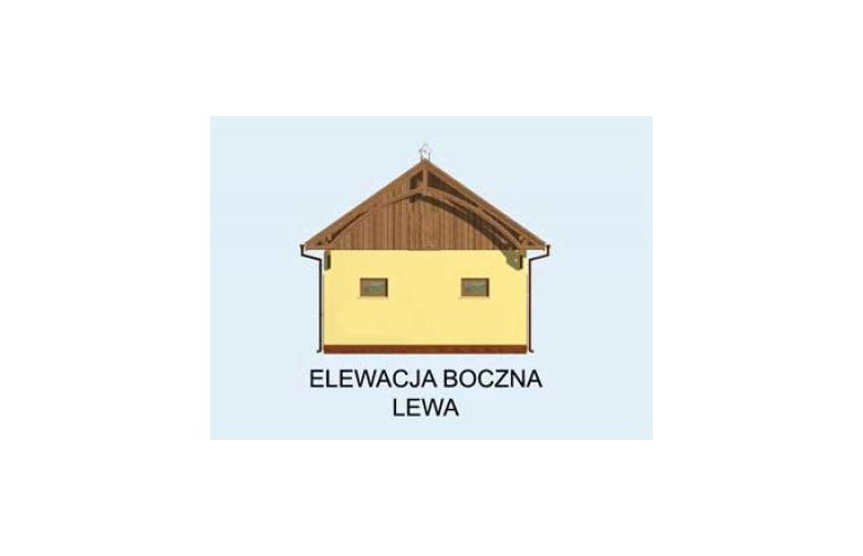 Projekt budynku gospodarczego BGS1 budynek gospodarczy - elewacja 2