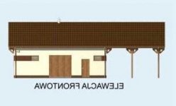 Elewacja projektu BGS3 budynek gospodarczy - 1 - wersja lustrzana