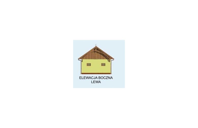 Projekt budynku gospodarczego BGS4 budynek gospodarczy - elewacja 2