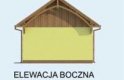 Projekt budynku gospodarczego BGS4 budynek gospodarczy - elewacja 4