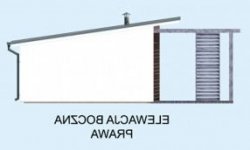 Elewacja projektu KL2 Kuchnia letnia / Bud. gospodarczy - 4 - wersja lustrzana