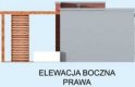 Projekt budynku gospodarczego KL4 Kuchnia letnia / Bud. gospodarczy - elewacja 4
