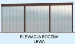 Elewacja projektu GB34 projekt garażu blaszanego jednostanowiskowego - 3