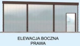 Elewacja projektu GB34 projekt garażu blaszanego jednostanowiskowego - 4