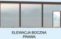 Projekt garażu GB34 projekt garażu blaszanego jednostanowiskowego - elewacja 4