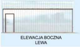 Elewacja projektu GB35 projekt garażu blaszanego jednostanowiskowego z pomieszczeniem gospodarczym - 3