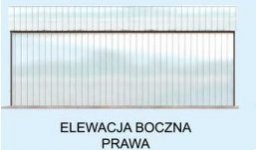 Elewacja projektu GB35 projekt garażu blaszanego jednostanowiskowego z pomieszczeniem gospodarczym - 4