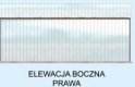 Projekt garażu GB35 projekt garażu blaszanego jednostanowiskowego z pomieszczeniem gospodarczym - elewacja 4