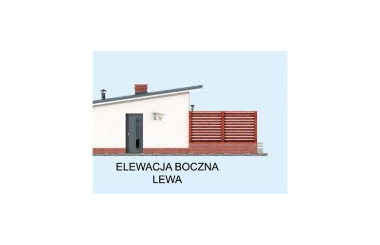 Projekt budynku gospodarczego KL3 Kuchnia letnia / Bud. gospodarczy - elewacja 2