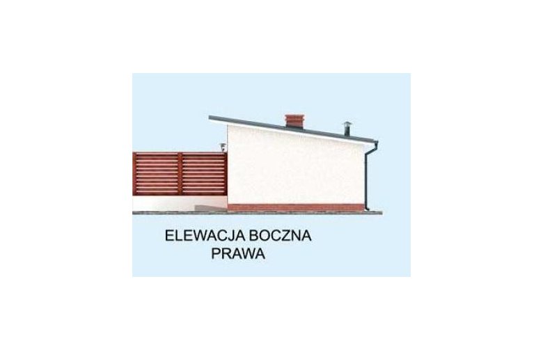 Projekt budynku gospodarczego KL3 Kuchnia letnia / Bud. gospodarczy - elewacja 4