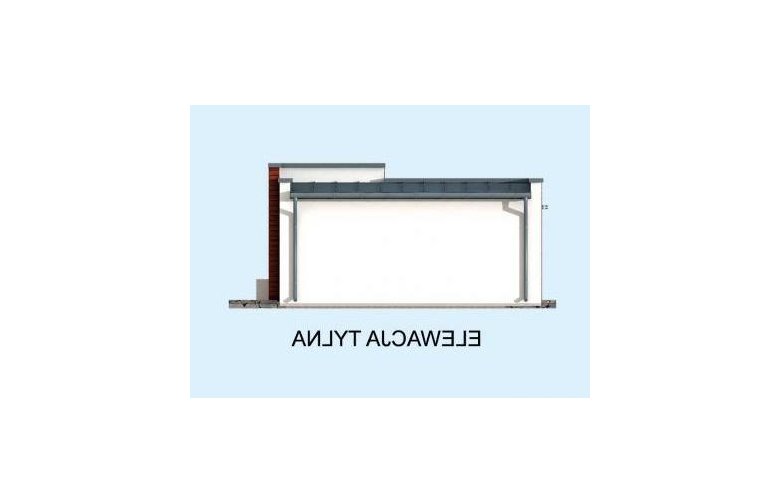 Projekt budynku gospodarczego KL5 Kuchnia letnia / Bud. gospodarczy - elewacja 3