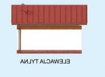 Elewacja projektu KL6 Kuchnia letnia / Bud. gospodarczy - 3 - wersja lustrzana