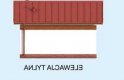 Projekt budynku gospodarczego KL6 Kuchnia letnia / Bud. gospodarczy - elewacja 3