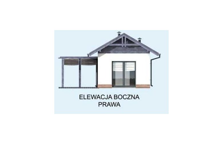 Projekt budynku gospodarczego KL7 Kuchnia letnia / Bud. gospodarczy - elewacja 4