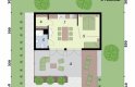 Projekt domu letniskowego MANAGUA dom letniskowy - rzut przyziemia - wersja b