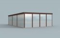Projekt garażu GB39 projekt garażu blaszanego trzystanowiskowego - wizualizacja 2