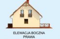 Projekt domu z poddaszem SEVILLA 2 szkielet drewniany - elewacja 4