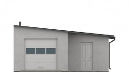 Elewacja projektu G127 - Budynek garażowo - gospodarczy  - 1 - wersja lustrzana