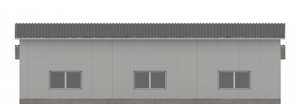 Elewacja projektu G128 - Budynek garażowo - gospodarczy - 2
