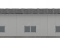 Projekt domu nowoczesnego G128 - Budynek garażowo - gospodarczy - elewacja 2