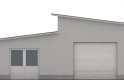 Projekt domu nowoczesnego G128 - Budynek garażowo - gospodarczy - elewacja 1