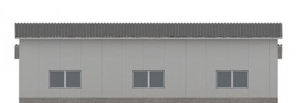 Elewacja projektu G128 - Budynek garażowo - gospodarczy - 2 - wersja lustrzana