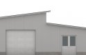 Projekt domu nowoczesnego G128 - Budynek garażowo - gospodarczy - elewacja 4