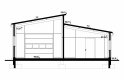 Projekt domu nowoczesnego G128 - Budynek garażowo - gospodarczy - przekrój 1