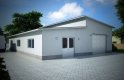 Projekt domu nowoczesnego G128 - Budynek garażowo - gospodarczy - wizualizacja 1