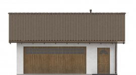 Elewacja projektu G131 - Budynek garażowy - 1 - wersja lustrzana