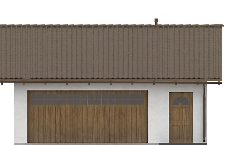 Projekt domu energooszczędnego G131 - Budynek garażowy - elewacja 1