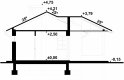 Projekt domu letniskowego G132 -  Budynek letniskowy  - przekrój 1