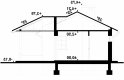 Projekt domu letniskowego G132 -  Budynek letniskowy  - przekrój 1