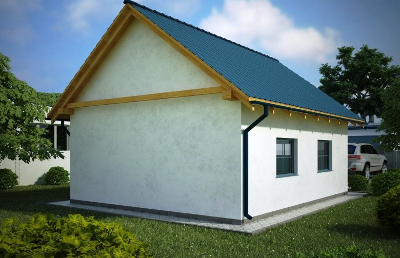 Projekt domu energooszczędnego G133 - Budynek garażowy