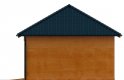 Projekt domu energooszczędnego G136 - Wiata drewniana - elewacja 2