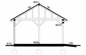 Projekt domu energooszczędnego G136 - Wiata drewniana - przekrój 1