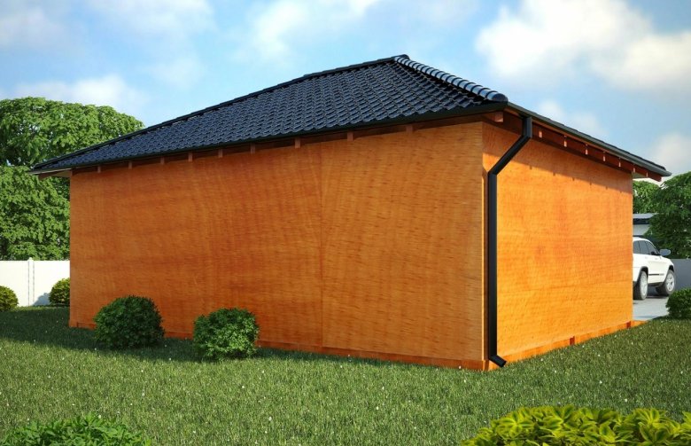 Projekt domu energooszczędnego G136 - Wiata drewniana