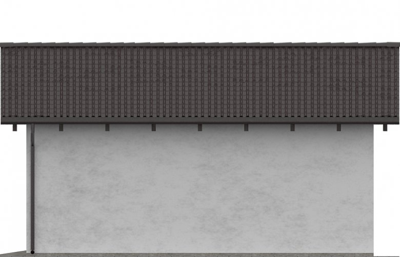 Projekt domu energooszczędnego G137 - Budynek garażowy - elewacja 3