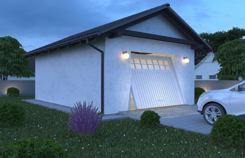 Projekt domu energooszczędnego G137 - Budynek garażowy