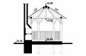 Projekt budynku gospodarczego G138 - Altana ogrodowa - przekrój 1