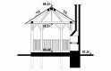 Projekt budynku gospodarczego G138 - Altana ogrodowa - przekrój 1
