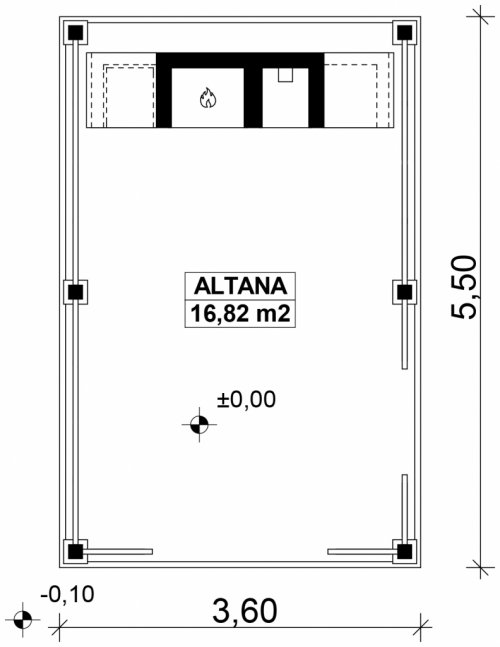 Rzut projektu G139 - Altana ogrodowa