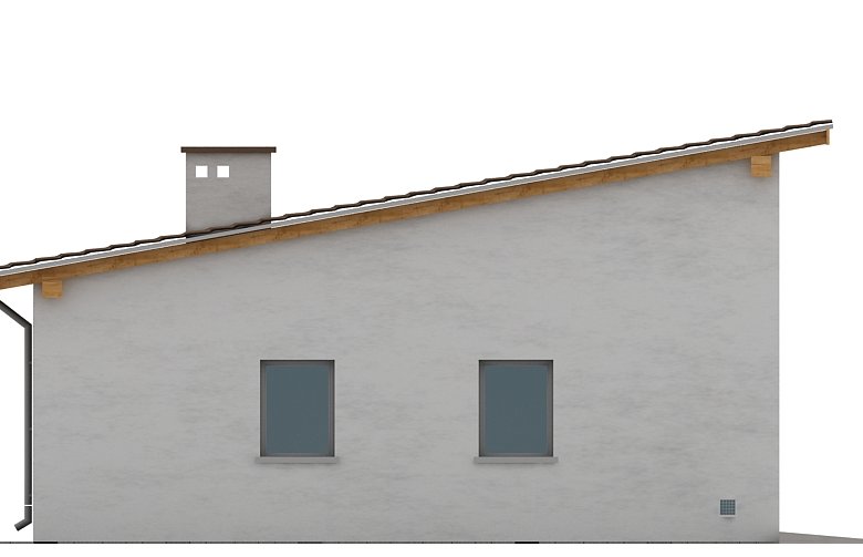 Projekt domu energooszczędnego G142 - Budynek garażowy - elewacja 2